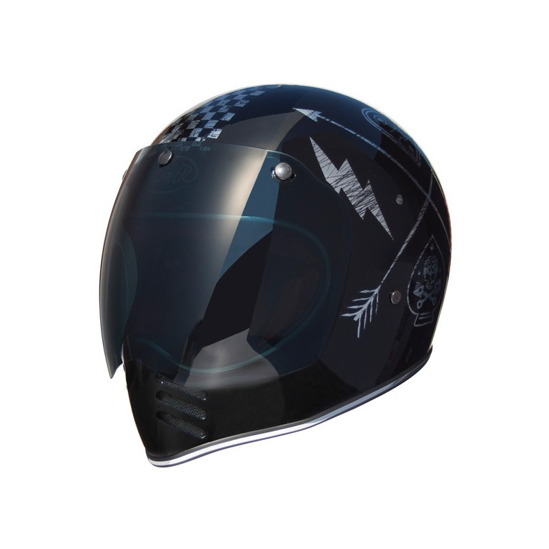 Premier Trophy MX helm NX Silver Chromed maat M