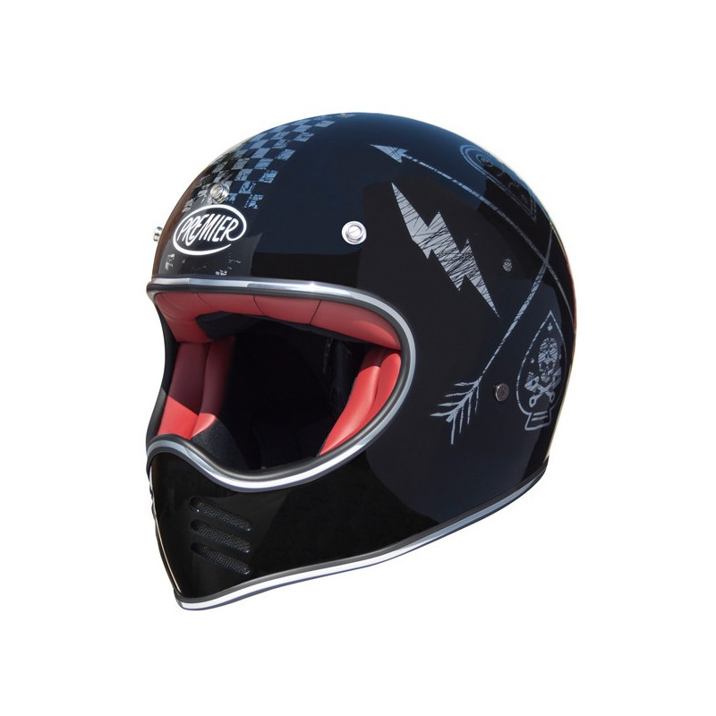 Premier Trophy MX helm NX Silver Chromed maat XL