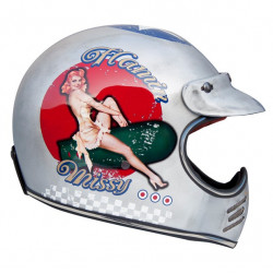 Premier Trophy MX helm Pin Up Old Style  maat L