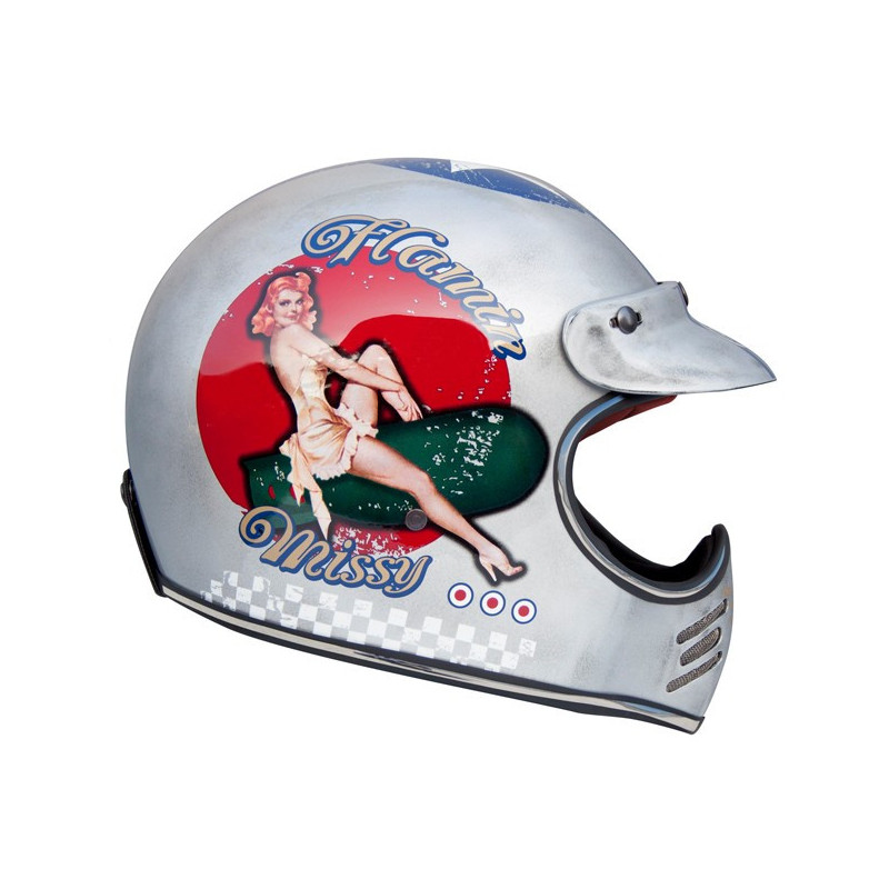Premier Trophy MX helm Pin Up Old Style  maat L