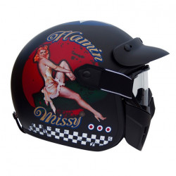 Premier Vintage Mask Jethelm Pin Up 9 BM maat XL