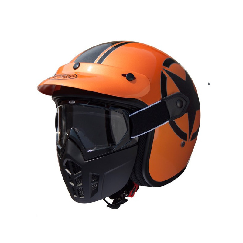 Premier Vintage Mask Star Metalic Orange maat S