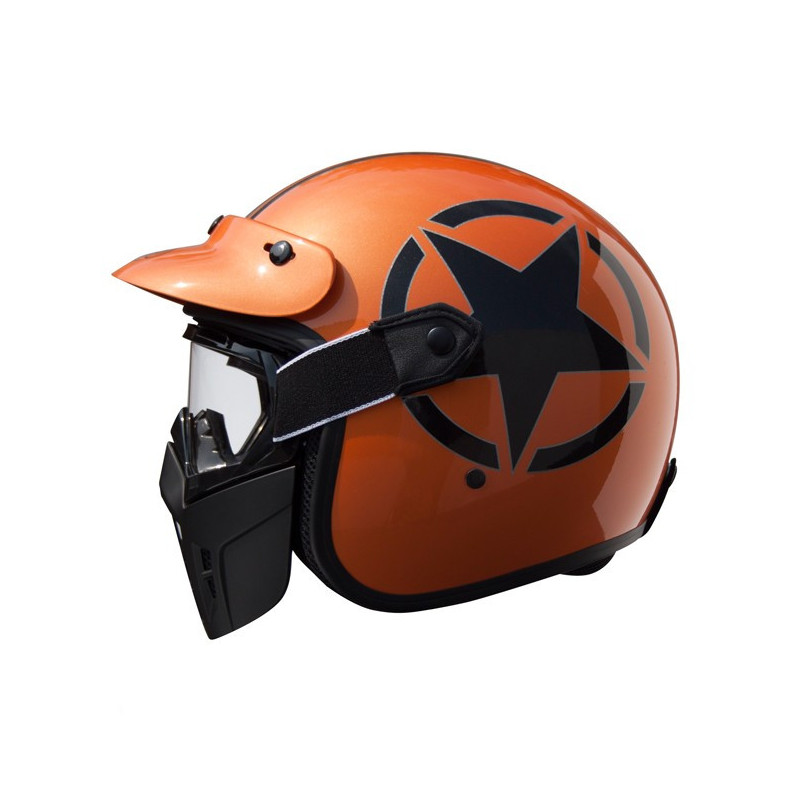 Premier Vintage Mask Star Metalic Orange maat S