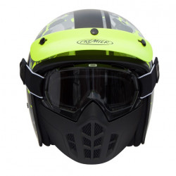 Premier Vintage Mask Jethelm Star CAMO FLUO B maat M