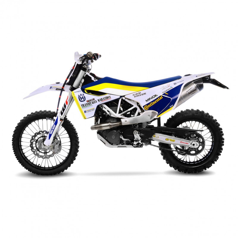 Leovince SBK LV One EVO 1/1 husqvarna 701 Enduro/supermoto RVS (Inox) met catalysator