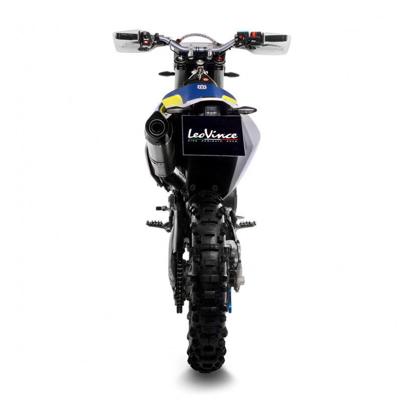 Leovince SBK LV One EVO 1/1 husqvarna 701 Enduro/supermoto RVS (Inox) met catalysator