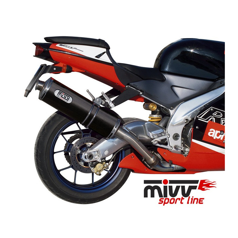 MIVV Aprilia Rsv 1000 1998 2003 Oval Sport Slip-on Carbon