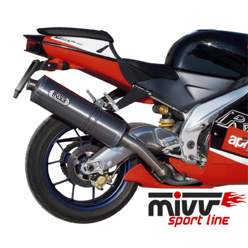 MIVV Aprilia Rsv 1000 1998 2003 Oval Sport Slip-on RVS (Inox)