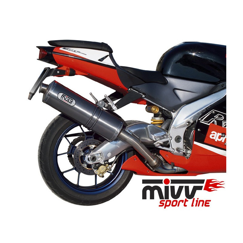 MIVV Aprilia Rsv 1000 1998 2003 Oval Sport Slip-on Titanium