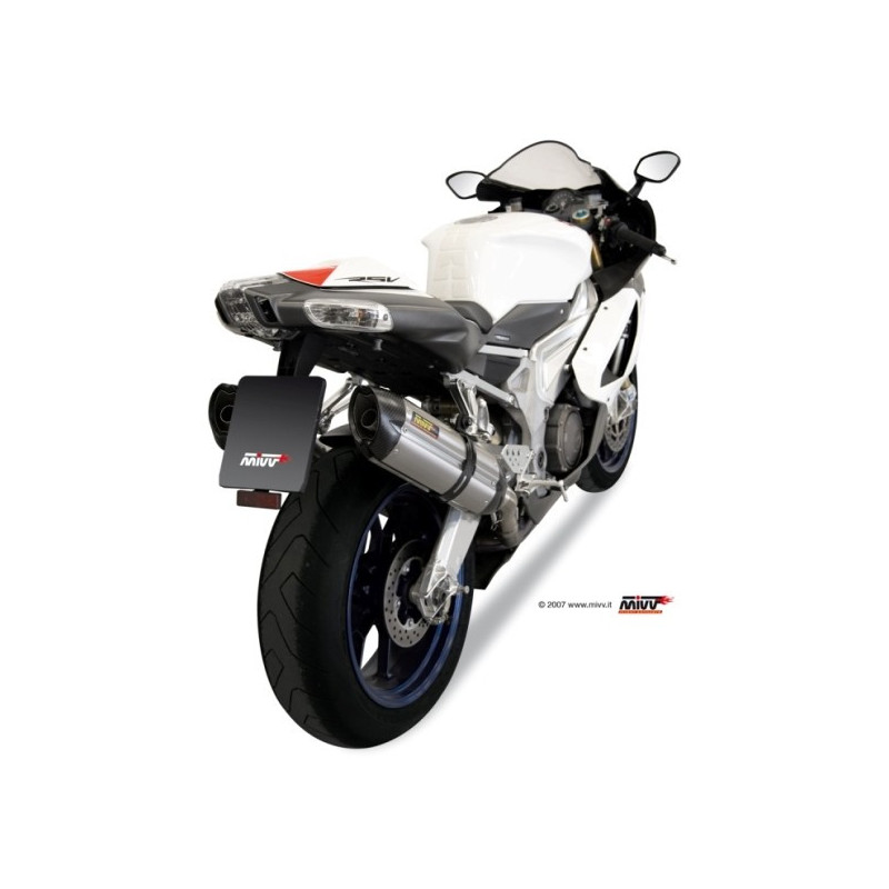 MIVV Aprilia Rsv 1000 2004 2008 Suono Sport 2 Slip-On Full Titanium carbon caps