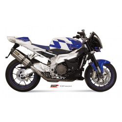 MIVV Aprilia Rsv 1000 2004 2008 Suono Sport 2 slip-on RVS met Carbon eindkap