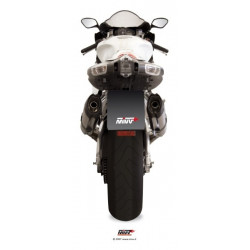 MIVV Aprilia Rsv 1000 2004 2008 Suono Sport 2 slip-on RVS met Carbon eindkap
