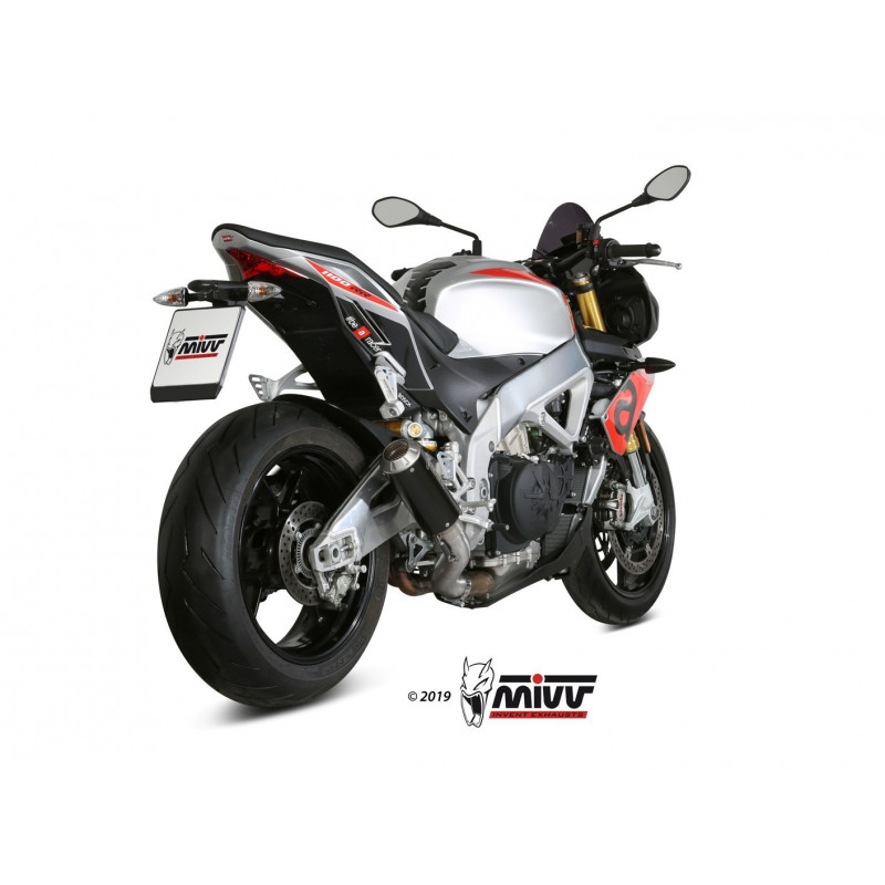 MIVV Aprilia Tuono v4 1100 2018 Mk3 Sport Slip-on Steel black