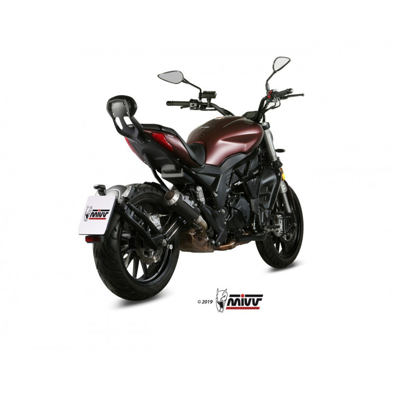 MIVV Benelli 502c 2019 Mk3 Sport Slip-on Carbon