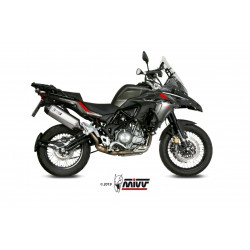 MIVV Benelli Trk 502 x 2018 Speed Edge Sport Slip-on RVS met Carbon eindkap