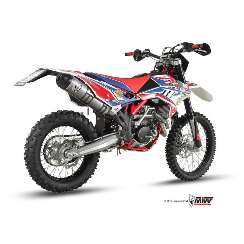 MIVV Beta 350 RR 2011 2012 Oval Stronger enduro new Imp. compl./full sys. 1x1 RVS met Carbon eindkap