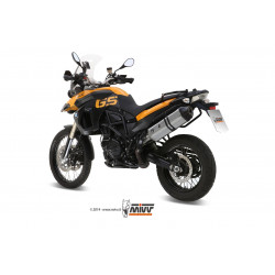 MIVV Bmw F 650 gs 2008 2012 Speed Edge Sport Slip-on RVS met Carbon eindkap
