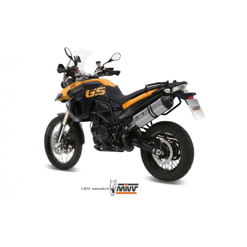 MIVV Bmw F 650 gs 2008 2012 Speed Edge Sport Slip-on RVS met Carbon eindkap