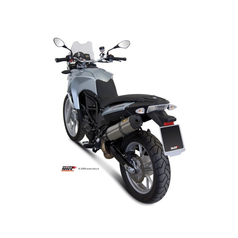 MIVV Bmw F 650 gs 2008 2012 Suono Sport Slip-on RVS met Carbon eindkap