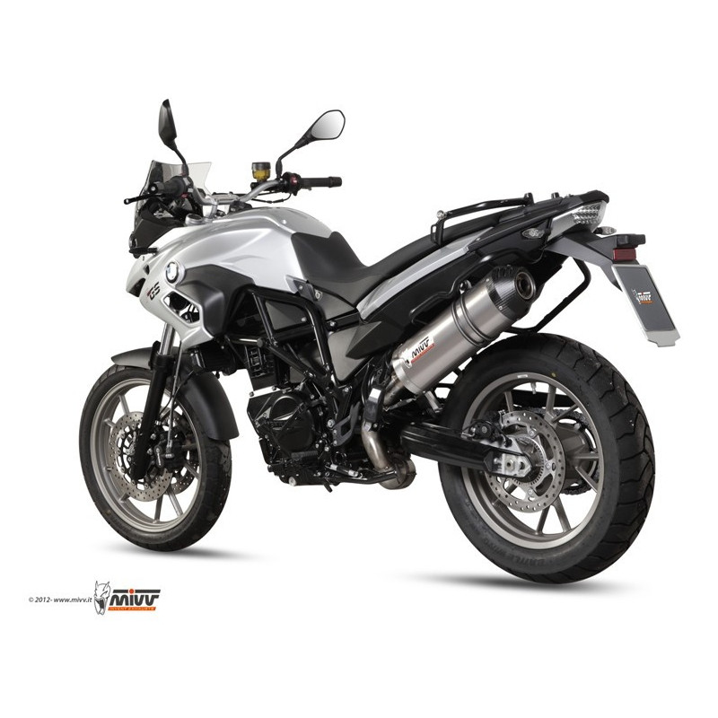 MIVV Bmw F 700 gs 2012 Oval Sport Slip-on Carbon met Carbon eindkap