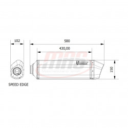 MIVV Bmw F 700 gs 2012 Speed Edge Sport Slip-on Steel black