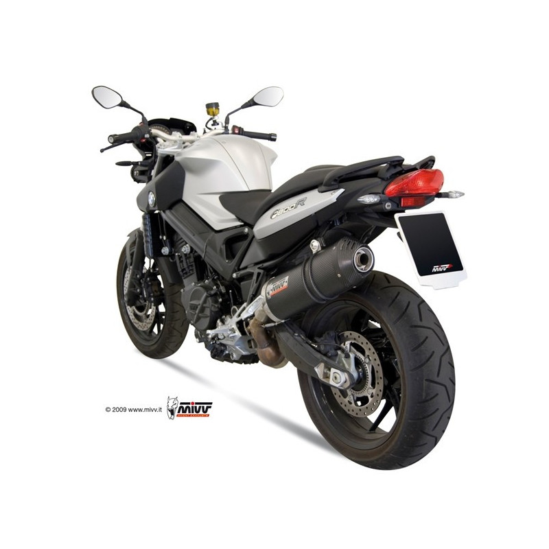 MIVV Bmw F 800 r / gt 2009 Oval Sport Slip-on Carbon met Carbon eindkap