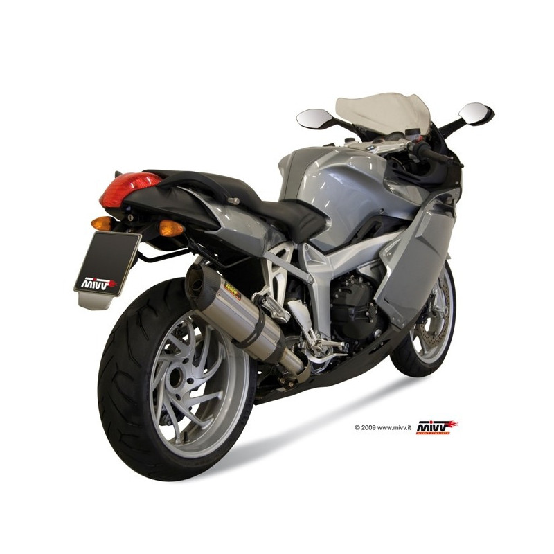 MIVV Bmw K 1200 r / s / gt 2005 2008 Suono Sport Slip-on RVS met Carbon eindkap