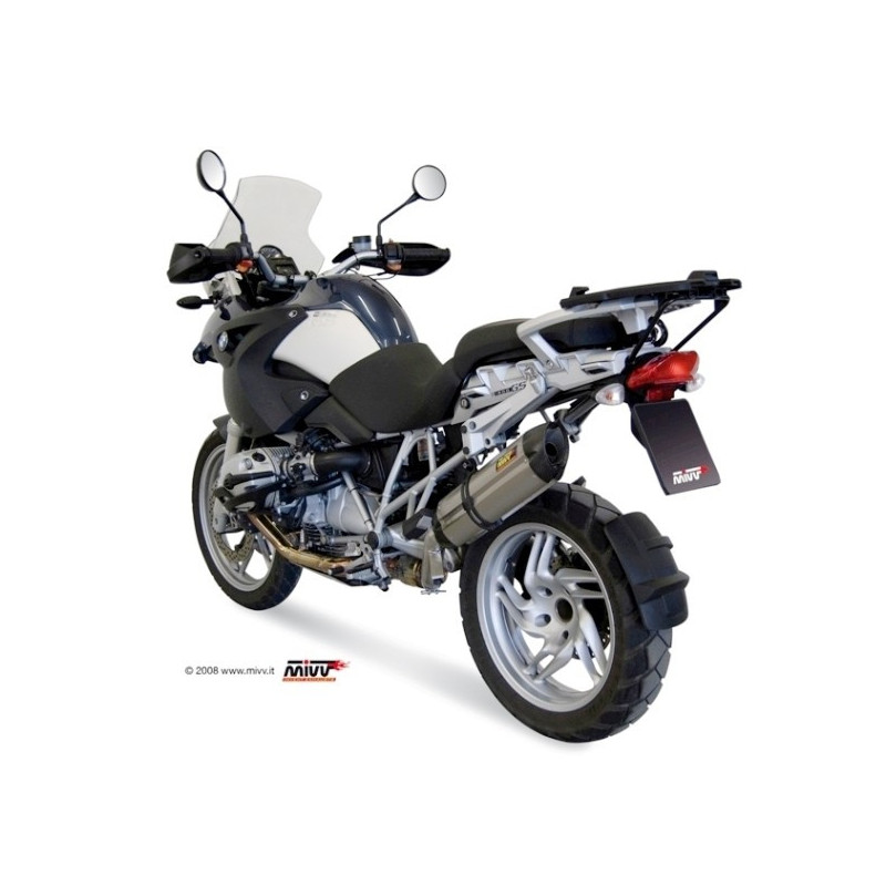 MIVV Bmw R 1200 gs / adventure 2004 2007 Suono Sport Slip-on RVS met Carbon eindkap