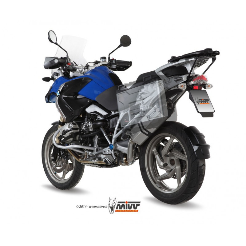 MIVV Bmw R 1200 gs / adventure 2008 2009 Speed Edge Sport Slip-on RVS met Carbon eindkap
