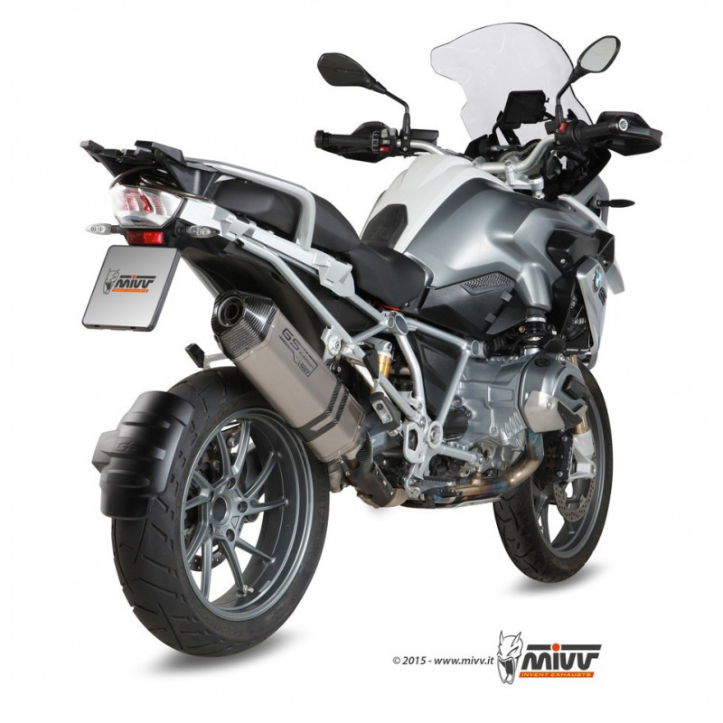 MIVV Bmw R 1200 gs / adventure 2013 2018 Speed Edge Sport Slip-on Titanium met Carbon eindkap