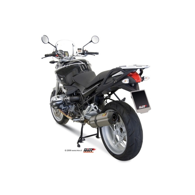 MIVV Bmw R 1200 r 2008 2010 Suono Sport Slip-on RVS met Carbon eindkap