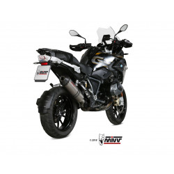 MIVV Bmw R 1250 gs / adventure 2019 Oval Sport Slip-on Titanium met Carbon eindkap