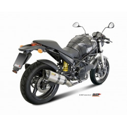 MIVV Ducati Monster 695 2006 2008 Suono Sport 2 slip-on RVS met Carbon eindkap