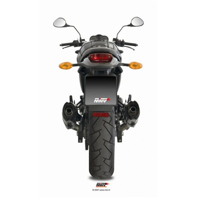 MIVV Ducati Monster 695 2006 2008 Suono Sport 2 slip-on RVS met Carbon eindkap