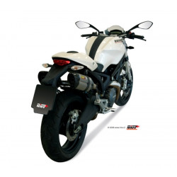 MIVV Ducati Monster 696 2008 2014 Suono Sport 2 slip-on RVS met Carbon eindkap