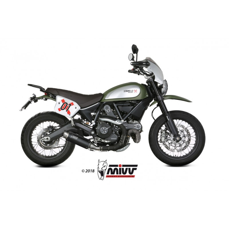 MIVV Ducati Scrambler 800 2015 GP PRO Sport Slip-on Steel black