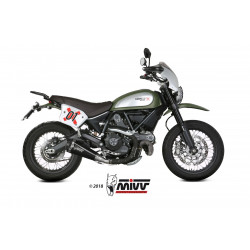 MIVV Ducati Scrambler 800 2015 Delta race Sport Slip-on Steel black