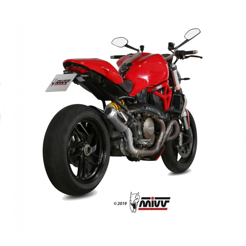 MIVV Ducati Monster 821 2014 2017 Mk3 Sport Slip-on RVS (Inox)
