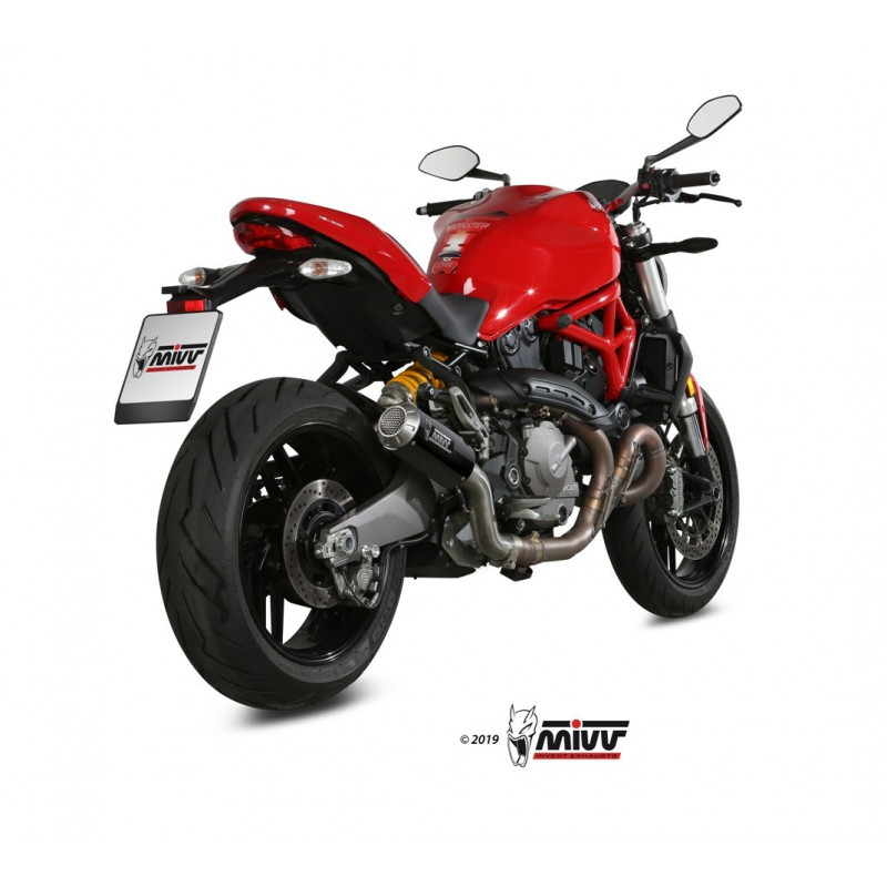 MIVV Ducati Monster 821 2018 Mk3 Sport Slip-on Carbon
