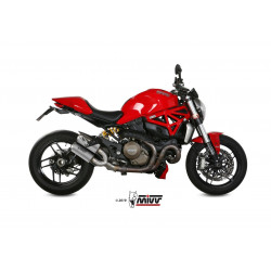 MIVV Ducati Monster 1200 2014 2016 Mk3 Sport 2 slip-on RVS (Inox)