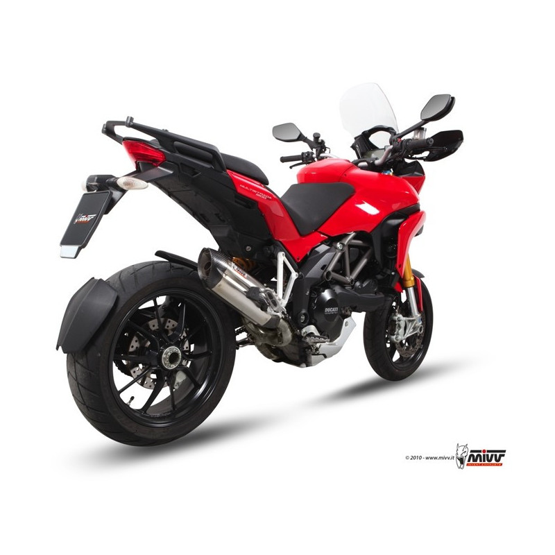 MIVV Ducati Multistrada 1200 2010 2014 Suono Sport Slip-on RVS met Carbon eindkap