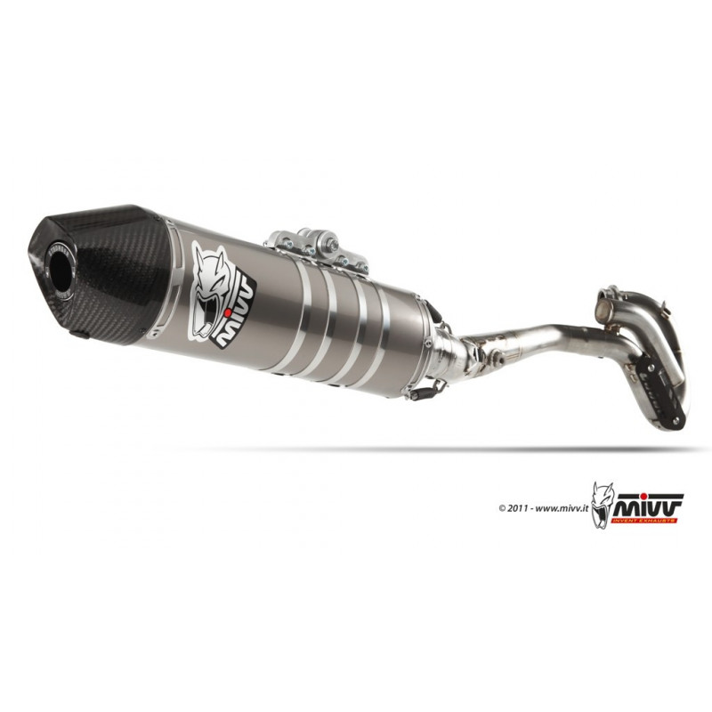 MIVV Honda Cre f 250 r 2011 2012 Oval Stronger enduro new Imp. compl./full sys. 1x1 RVS met Carbon eindkap