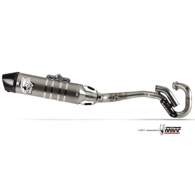 MIVV Honda Cre f 250 r 2011 2012 Oval Stronger enduro new Imp. compl./full sys. 1x1 RVS met Carbon eindkap