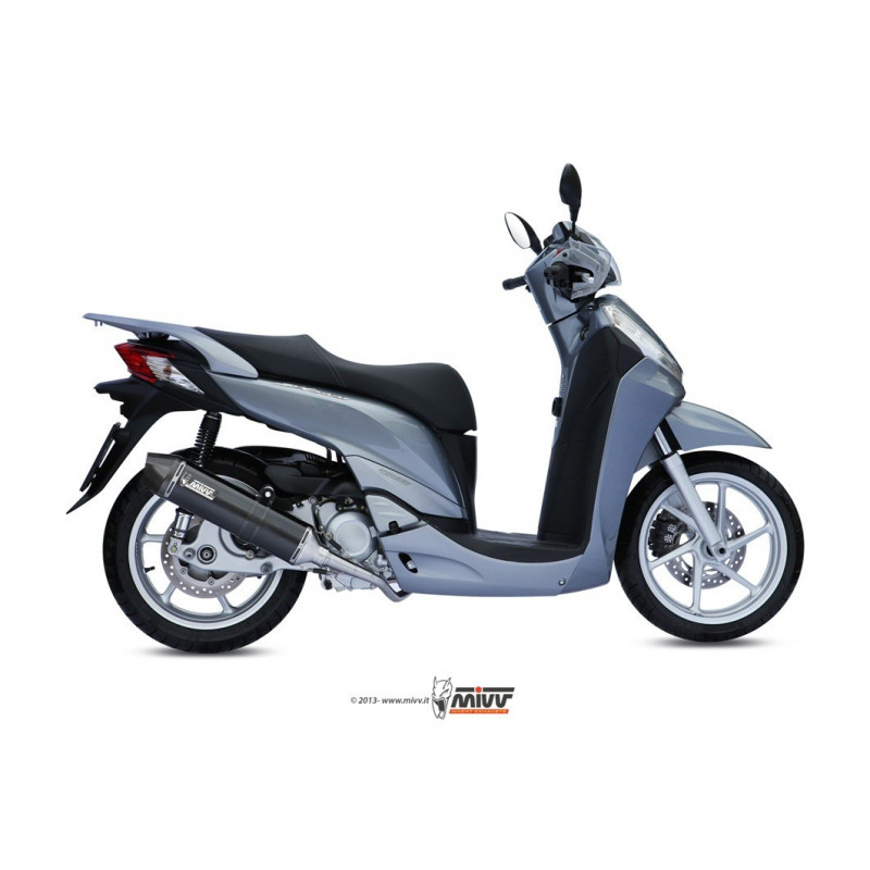 MIVV Honda Sh 300 2007 2014 Stronger Sport Imp. compl./full sys. 1x1 Steel black