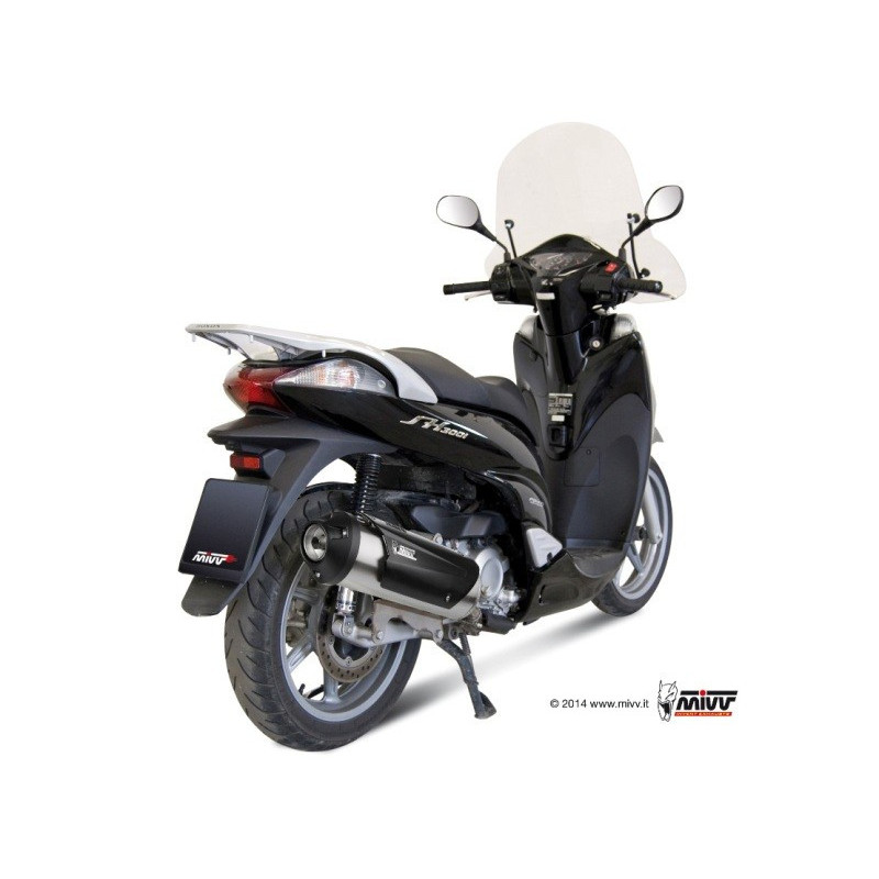 MIVV Honda Sh 300 2007 2014 - Urban Imp. compl./full sys. 1x1 RVS (Inox)
