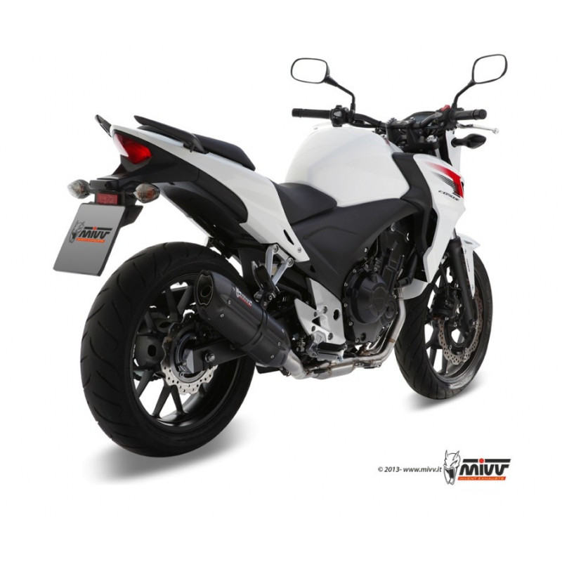 MIVV Honda Cb 500 f / x 2013 2015 Suono Sport Slip-on Steel black