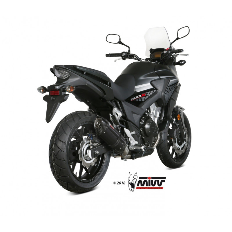 MIVV Honda Cb 500 x 2017 Suono Sport Slip-on Steel black