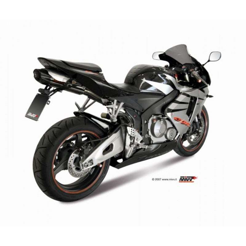 MIVV Honda Cbr 600 RR 2005 2006 Suono Sport Slip-on RVS met Carbon eindkap