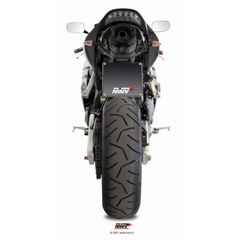 MIVV Honda Cbr 600 RR 2005 2006 Suono Sport Slip-on RVS met Carbon eindkap