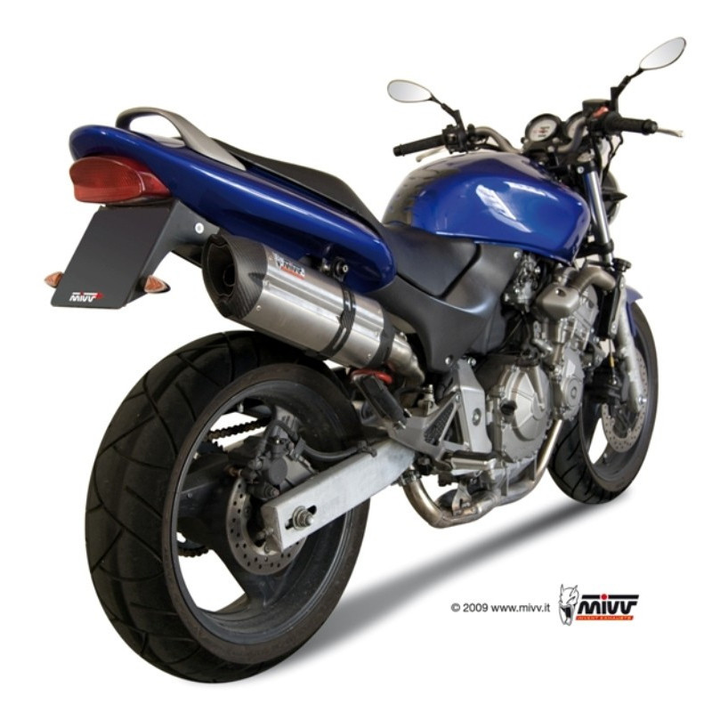 MIVV Honda Hornet 600 1998 2002 Suono Sport Slip-on RVS met Carbon eindkap